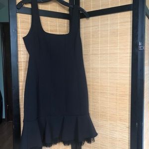 bcbg scoop neck fluted dress